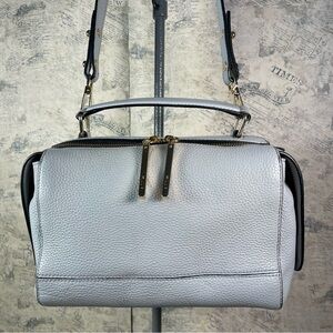 MILLY Astor Soft Satchel Leather Top Handle Shoulder Bag